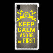 Coque Sony Xpéria Z1 Keep Calm and Be the First Gris