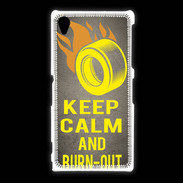 Coque Sony Xpéria Z1 Keep Calm and Burn Out Gris