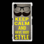 Coque Sony Xpéria Z1 Keep Calm and Have a good Style Gris