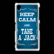 Coque Sony Xpéria Z1 Keep Calm and Take Jack Bleu