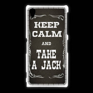 Coque Sony Xpéria Z1 Keep Calm and Take Jack Gris