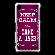 Coque Sony Xpéria Z1 Keep Calm and Take Jack Rose