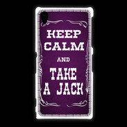 Coque Sony Xpéria Z1 Keep Calm and Take Jack Violet