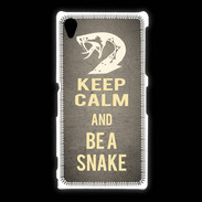 Coque Sony Xpéria Z1 Keep Calm and Be a Snake Gris