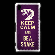 Coque Sony Xpéria Z1 Keep Calm and Be a Snake Violet