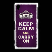 Coque Sony Xpéria Z1 Keep Calm and Carry on Violet