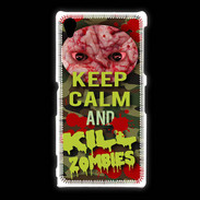 Coque Sony Xpéria Z1 Keep Calm and Kill Zombies camouflage
