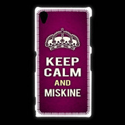 Coque Sony Xpéria Z1 Keep Calm and Miskine Rose