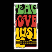 Coque Sony Xpéria Z Ultra Peace Love Music