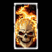 Coque Sony Xpéria Z Ultra Tête de mort en flamme 5