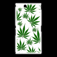 Coque Sony Xpéria Z Ultra Feuille de cannabis sur fond blanc