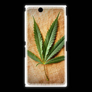 Coque Sony Xpéria Z Ultra Feuille de cannabis sur toile beige