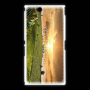 Coque Sony Xpéria Z Ultra Couché de soleil sur champs de vignes
