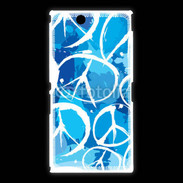 Coque Sony Xpéria Z Ultra Peace and love Bleu