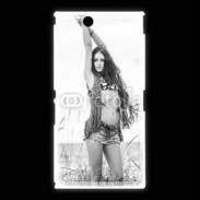 Coque Sony Xpéria Z Ultra Hippie noir et blanc