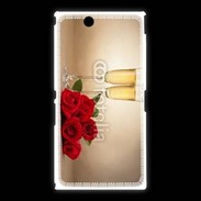 Coque Sony Xpéria Z Ultra Coupe de champagne, roses rouges