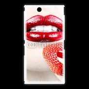 Coque Sony Xpéria Z Ultra Bouche sexy rouge à lèvre gloss rouge fraise