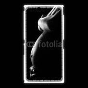 Coque Sony Xpéria Z Ultra Femme enceinte en noir et blanc