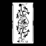 Coque Sony Xpéria Z Ultra Tatouage de fleurs 5