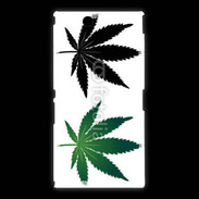 Coque Sony Xpéria Z Ultra Double feuilles de cannabis
