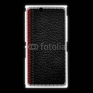 Coque Sony Xpéria Z Ultra Effet cuir noir et rouge