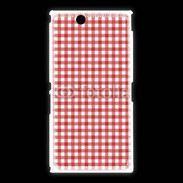 Coque Sony Xpéria Z Ultra Effet vichy rouge et blanc