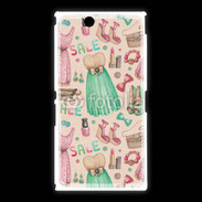 Coque Sony Xpéria Z Ultra Fond fashion rose et vert 2