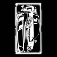 Coque Sony Xpéria Z Ultra Illustration voiture de sport en noir et blanc