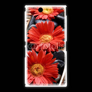 Coque Sony Xpéria Z Ultra Fleurs Zen rouge 10