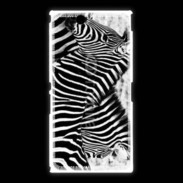Coque Sony Xpéria Z Ultra Zèbre en noir et blanc
