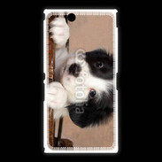 Coque Sony Xpéria Z Ultra Chiot blanc et noir 2