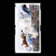 Coque Sony Xpéria Z Ultra Cheval et chien dans la neige