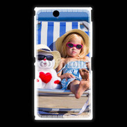 Coque Sony Xpéria Z Ultra Petite fille avec bonhomme de neige a la plage