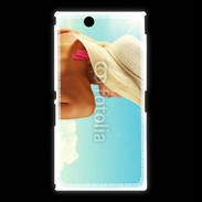 Coque Sony Xpéria Z Ultra Femme à chapeau de plage