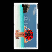 Coque Sony Xpéria Z Ultra Femme assise sur la plage