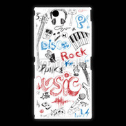 Coque Sony Xpéria Z Ultra Eléments de musique en dessin