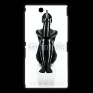 Coque Sony Xpéria Z Ultra Femme nue body painting noir et blanc 2