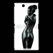 Coque Sony Xpéria Z Ultra Femme nue body painting noir et blanc 3