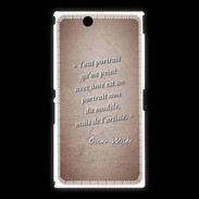Coque Sony Xpéria Z Ultra Portrait Ame Rouge Citation Oscar Wilde