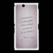 Coque Sony Xpéria Z Ultra Survie valeur Rose Citation Oscar Wilde