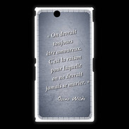 Coque Sony Xpéria Z Ultra Toujours amoureux Bleu Citation Oscar Wilde