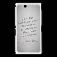 Coque Sony Xpéria Z Ultra Tragédie Gris Citation Oscar Wilde