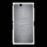 Coque Sony Xpéria Z Ultra Aimer Noir Citation Oscar Wilde