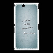 Coque Sony Xpéria Z Ultra Aimer Turquoise Citation Oscar Wilde