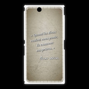 Coque Sony Xpéria Z Ultra Dieux prières Sepia Citation Oscar Wilde