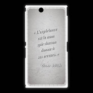 Coque Sony Xpéria Z Ultra Expérience Gris Citation Oscar Wilde