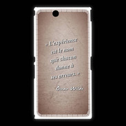 Coque Sony Xpéria Z Ultra Expérience Rouge Citation Oscar Wilde