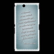 Coque Sony Xpéria Z Ultra Homme animal Turquoise Citation Oscar Wilde