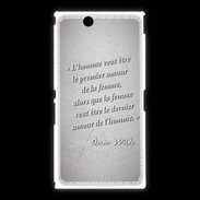 Coque Sony Xpéria Z Ultra Homme veut Gris Citation Oscar Wilde