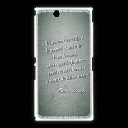 Coque Sony Xpéria Z Ultra Homme veut Vert Citation Oscar Wilde